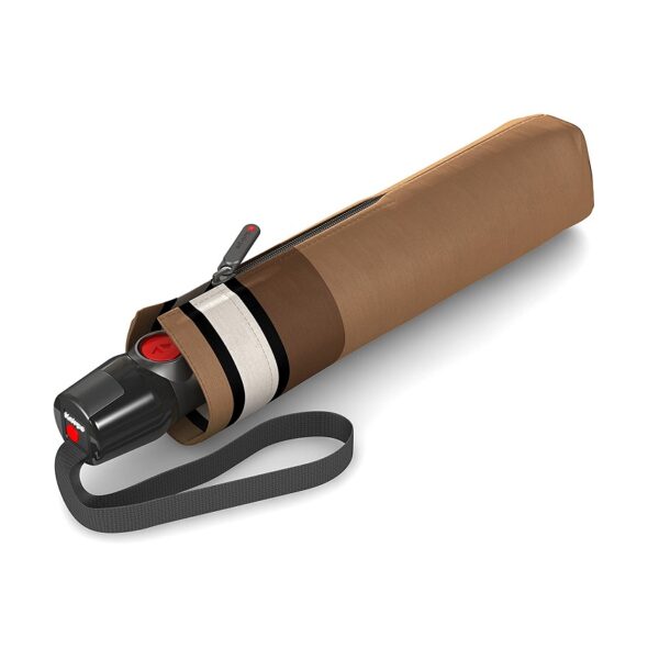 Vihmavari Knirps T200 Duomatic Border Toffee