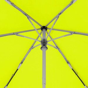 Fluorestseeruv kompaktne vihmavari helkuritega – ere ja kerge, tagab nähtavuse vihmas ja pimedas.