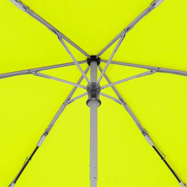 Fluorestseeruv kompaktne vihmavari helkuritega – ere ja kerge, tagab nähtavuse vihmas ja pimedas.