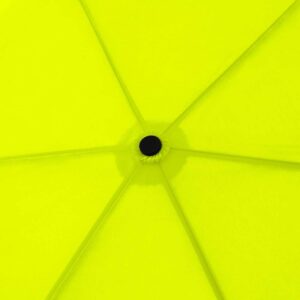 Fluorestseeruv kompaktne vihmavari helkuritega – ere ja kerge, tagab nähtavuse vihmas ja pimedas.