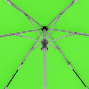 Fluorestseeruv kompaktne vihmavari helkuritega – ere ja kerge, tagab nähtavuse vihmas ja pimedas.