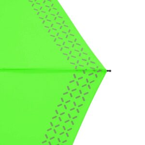 Fluorestseeruv kompaktne vihmavari helkuritega – ere ja kerge, tagab nähtavuse vihmas ja pimedas.