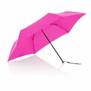 Ülikerge ja kompaktne vihmavari Knirps X4U Neon Pink koos niiskust imava ümbrisega.