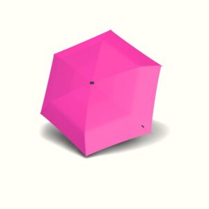 Ülikerge ja kompaktne vihmavari Knirps X4U Neon Pink koos niiskust imava ümbrisega.