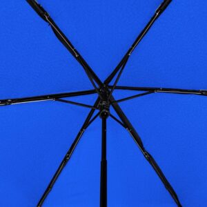 Ülikerge ja kompaktne vihmavari Knirps X4U Neon Blue koos niiskust imava ümbrisega.